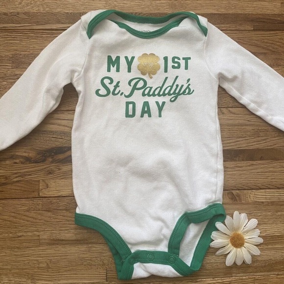 Carter's My First St. Paddy's Day One Piece Size 9mo - Picture 2 of 5